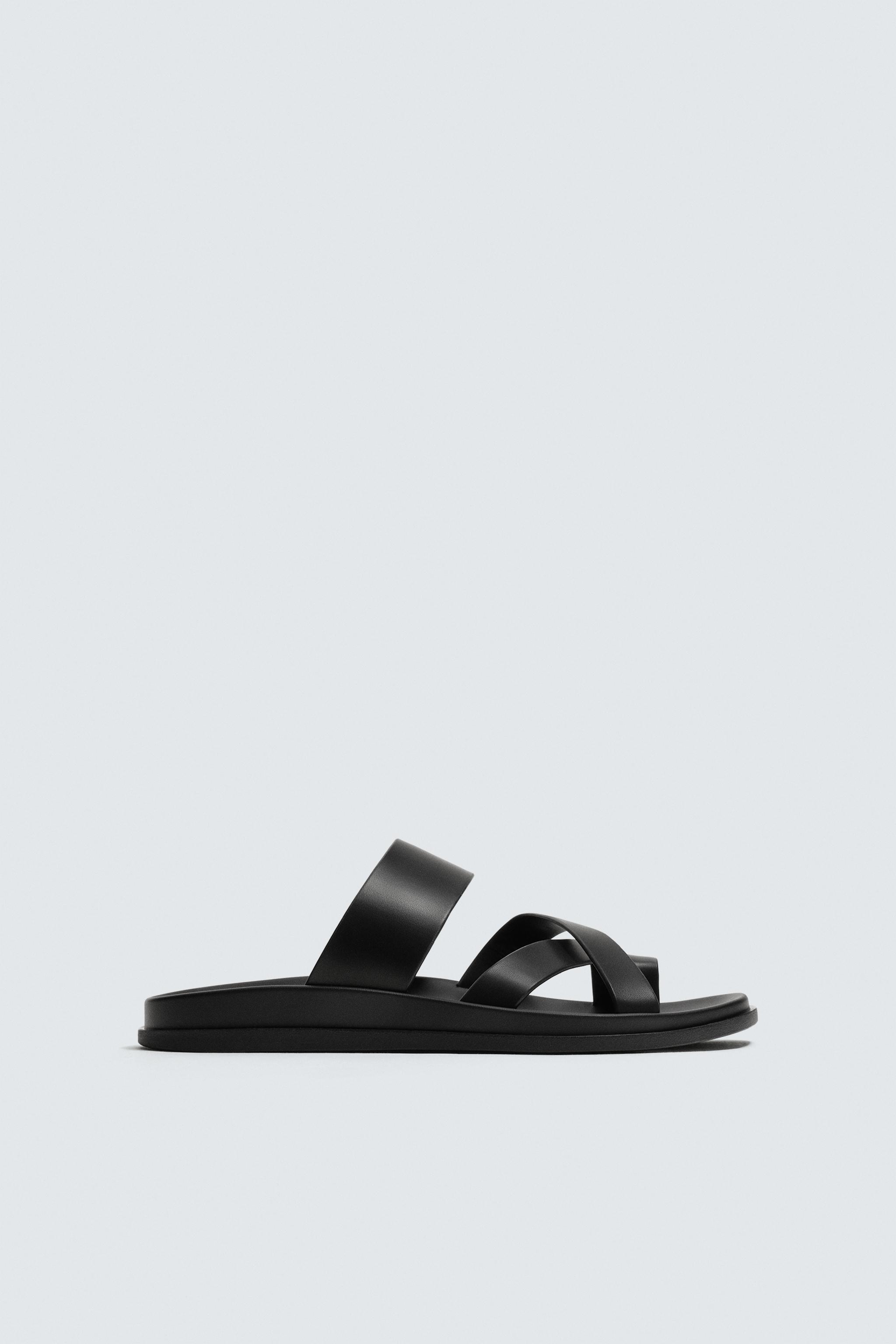 ZARA andカンペール　2点おまとめブラック クロスストラップ サンダル ストラップサンダル - ブラック | ZARA Japan / 日本