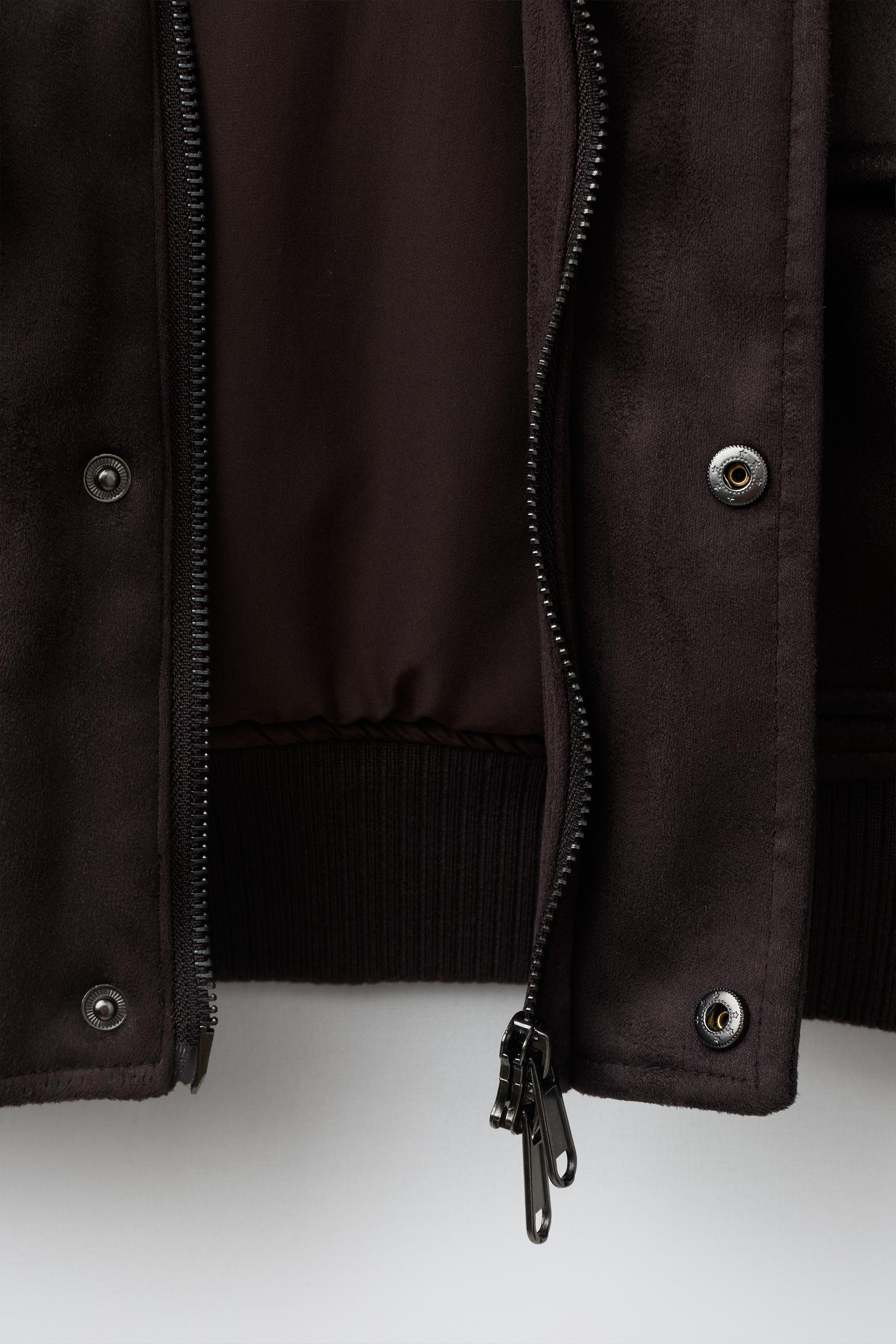 BLOUSON BOMBER EFFET DAIM
