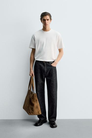 RELAXED FIT INTERLOCK T-SHIRT - White by Zara