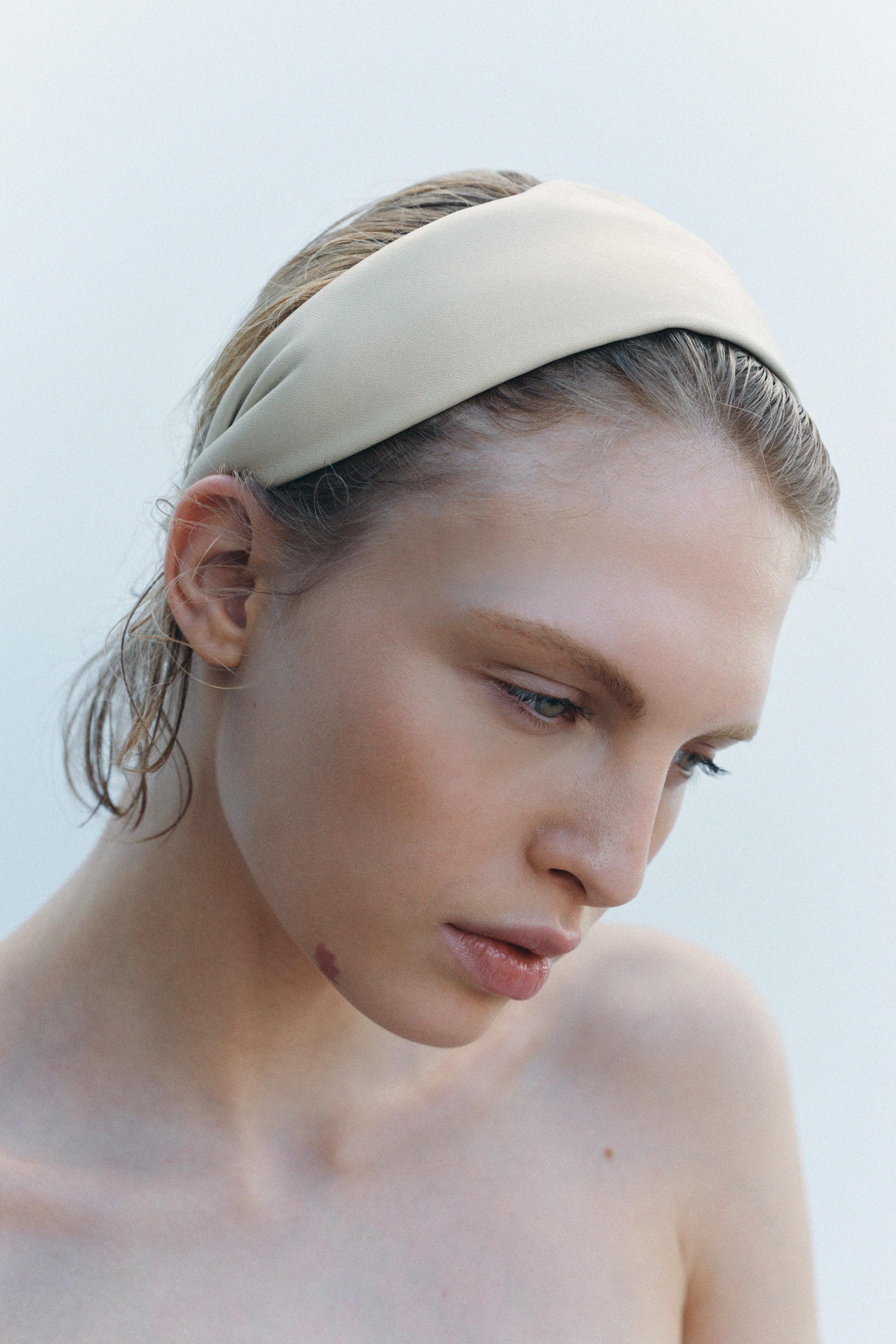 レザーヘアバンド 限定版 - オフホワイト | ZARA Japan / 日本