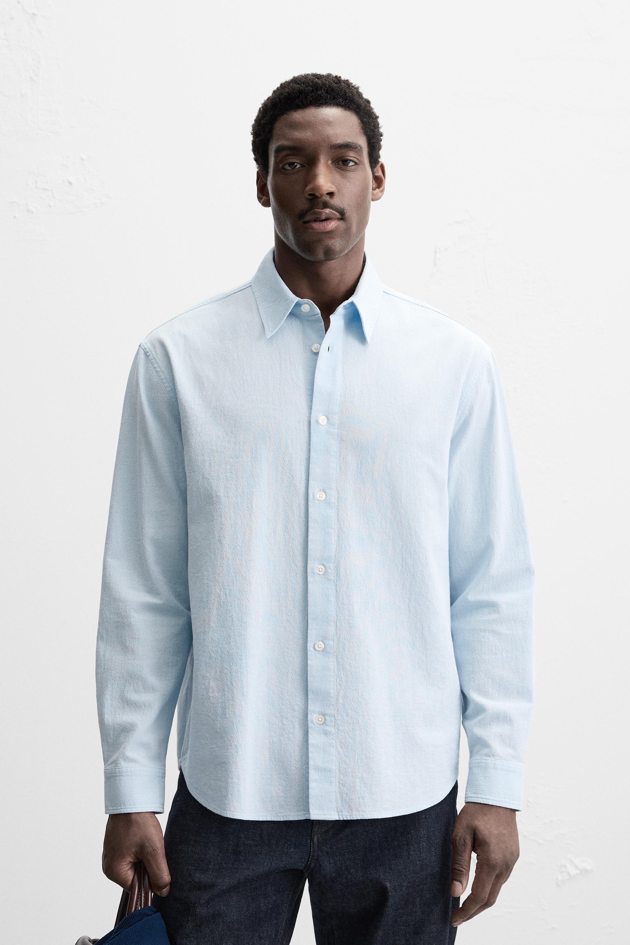 TEXTURED JACQUARD SHIRT - Navy blue | ZARA United States TEXTURED JACQUARD SHIRT - Navy blue | ZARA United States