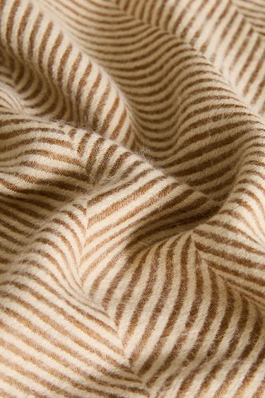 STRIPED THROW - Beige by Zara - Image 3