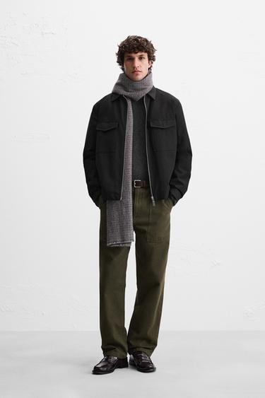 REGULAR FIT PADDED OVERSHIRT - Black by Zara