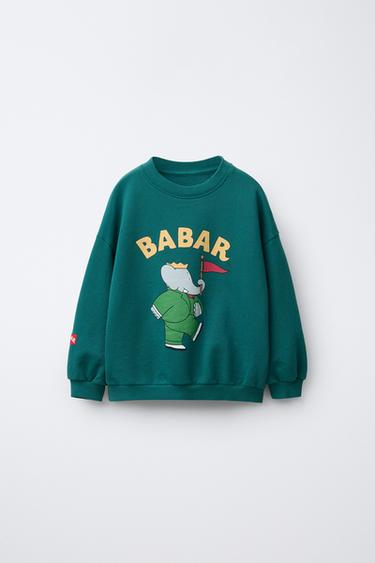 SUDADERA ESTAMPADO BABAR ™ - Azul pato de Zara