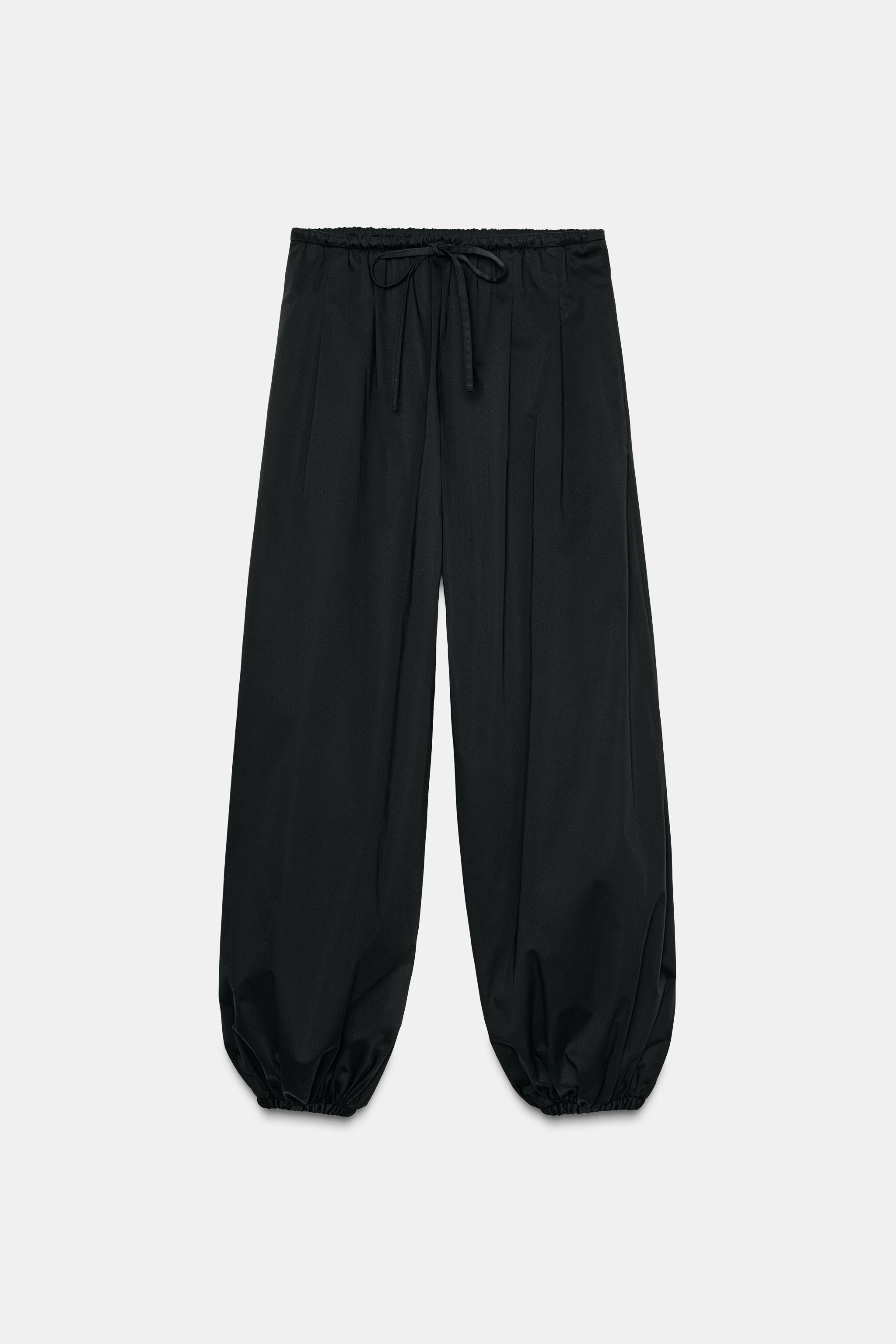 ZW COLLECTION BALLOON PANTS - Black | ZARA United States