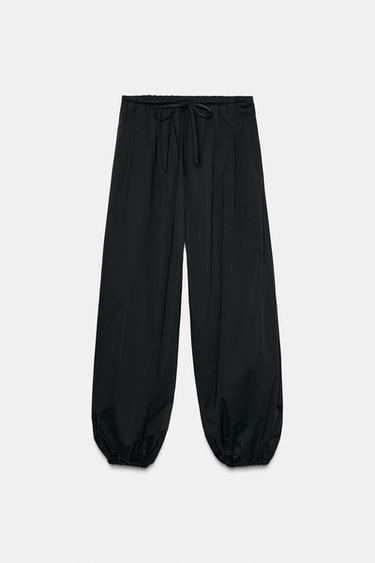 ZW COLLECTION BAGGY TROUSERS - Black by Zara