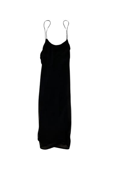 TOP LUNGO IN ORGANZA FODERATO