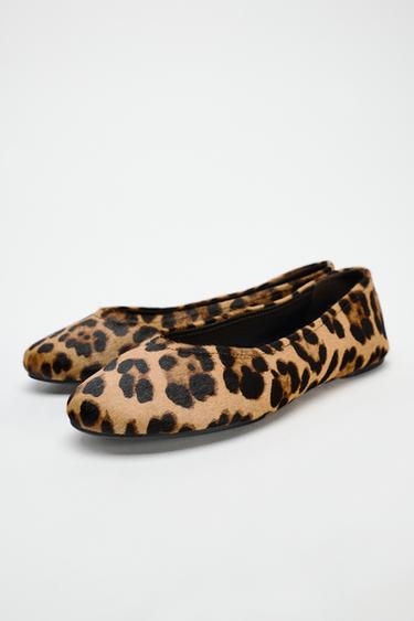 BAILARINA PIEL ESTAMPADO ANIMAL - Leopardo de Zara