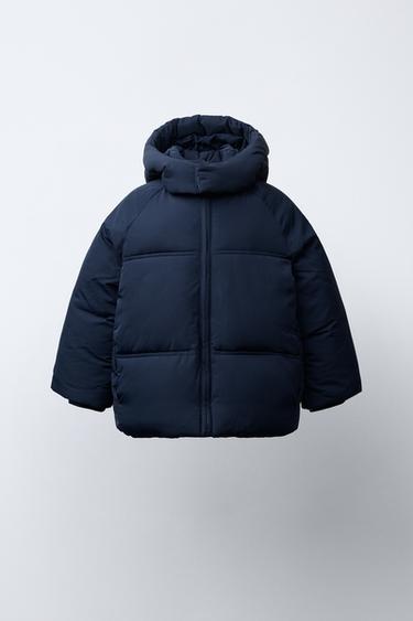 XHUP ME MBUSHJE ME KAPUÇ WATER REPELLENT - Blu marinari nga Zara