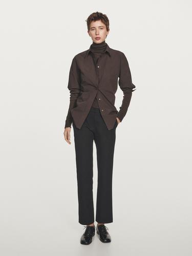 Zara Straight-leg technical trousers - Black