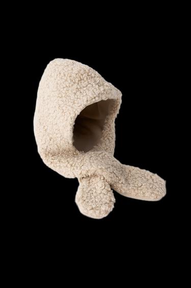 Zara FLEECE HAT - Beige