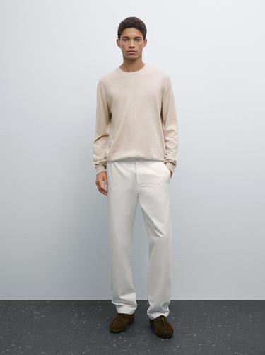 Pull en maille à manches longues coton - Sable de Zara - Image 0