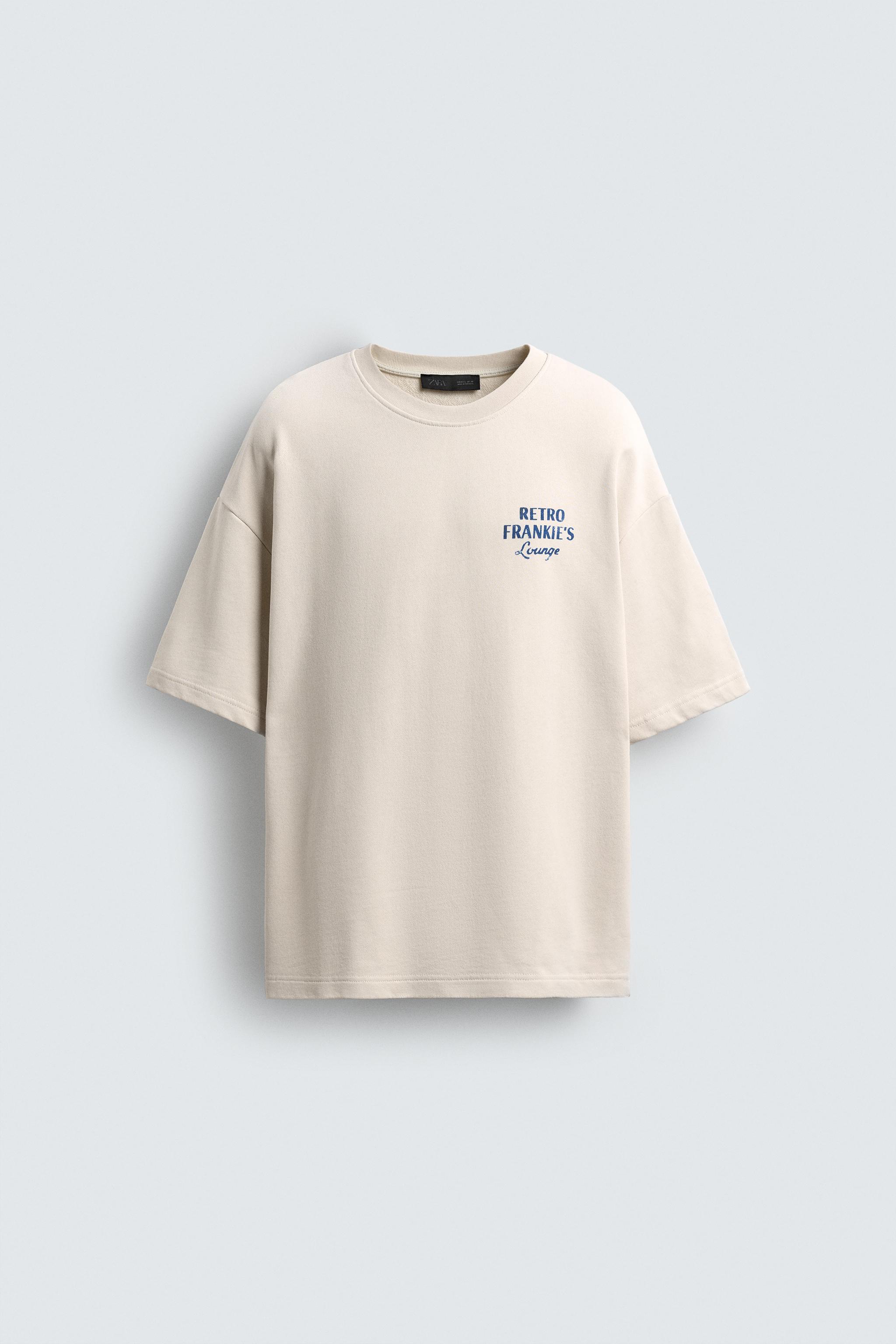 WASHED GRAPHIC PRINT SWEATSHIRT - Mid-ecru | ZARA United States