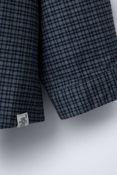 CHEMISE CHAUDE À CARREAUX - Bleu de Zara - Image 3