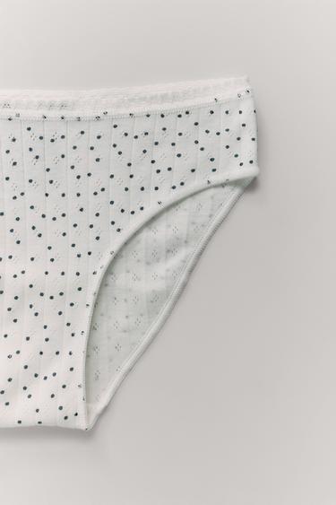 AGES 6-14 / 6-PACK OF BOW BRIEFS - Ecru / Blue by Zara