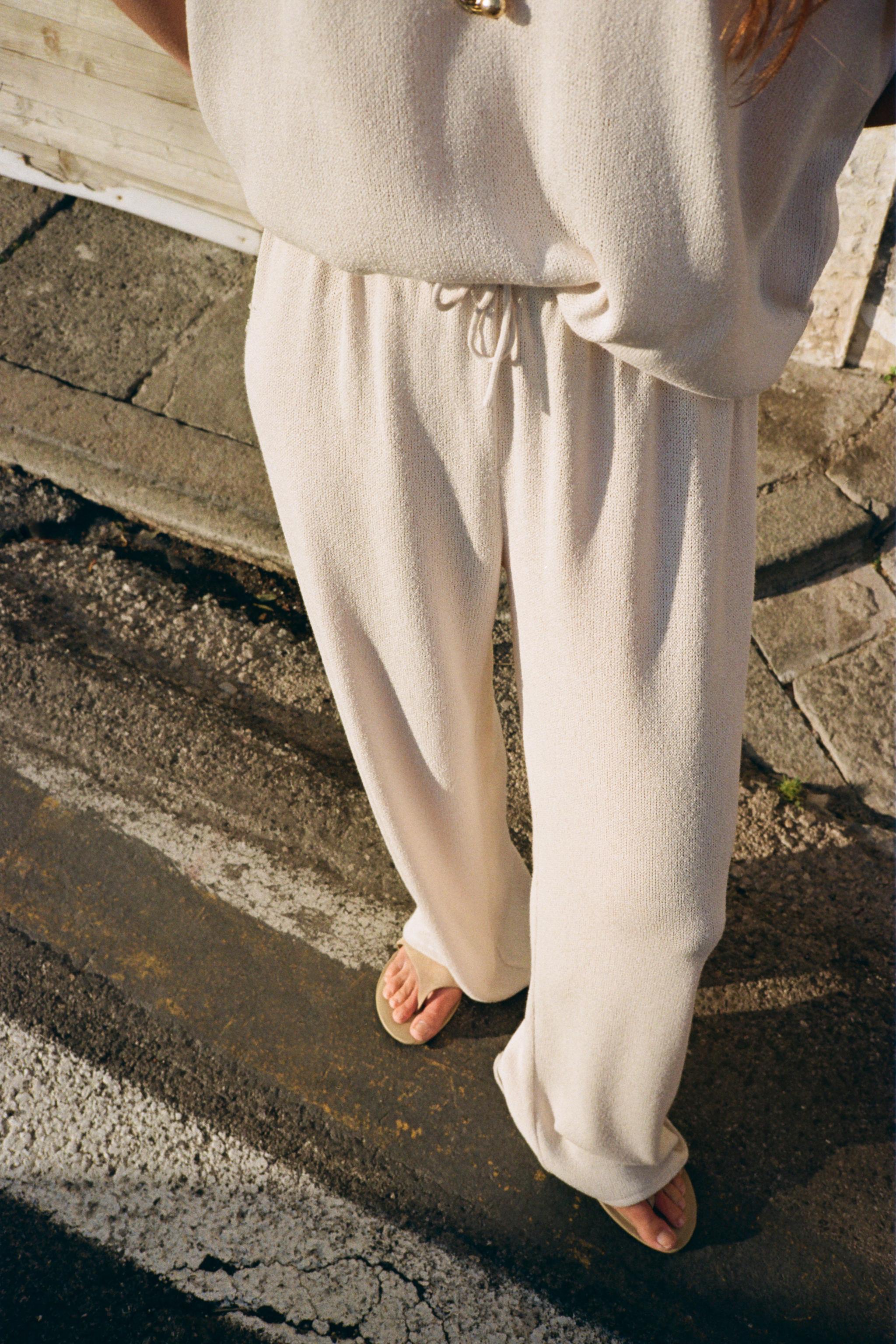 ZARA ザラ ワイド ストレート デニムパンツ イエロー size38