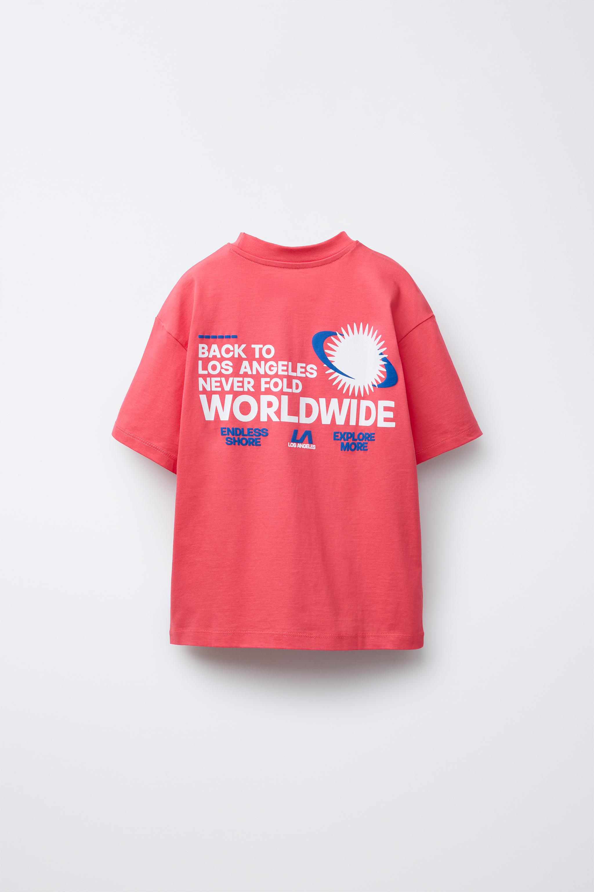 RAISED PRINT T-SHIRT - Fuchsia | ZARA United States