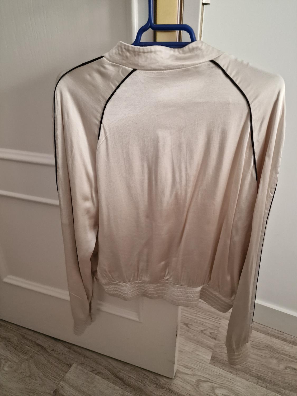 SATIN BOMBER JACKET WITH PIPING - Image 2