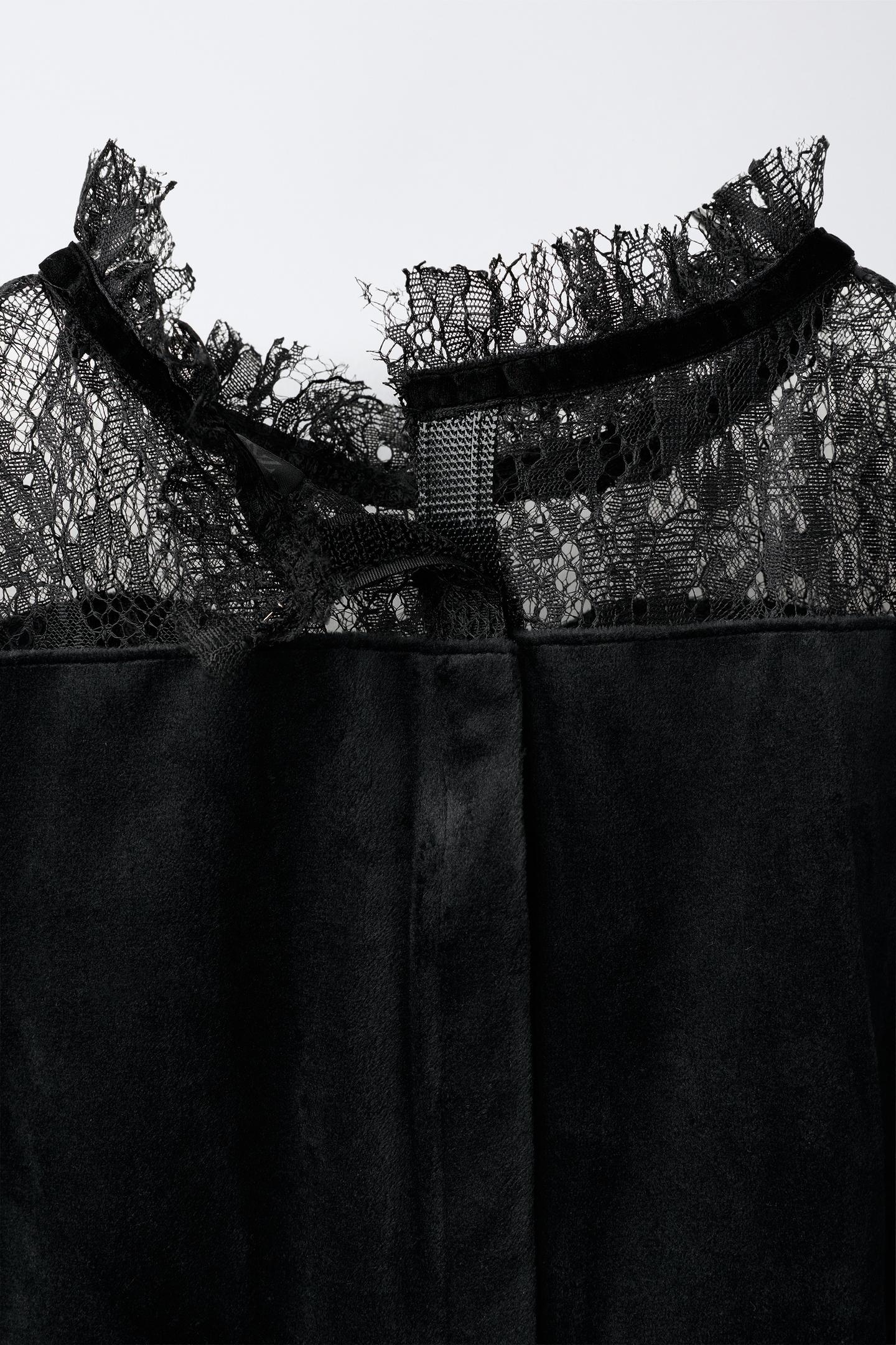 Детское платье Zara Lace Tulle Witch Costume, цвет: Чёрный — фото 4