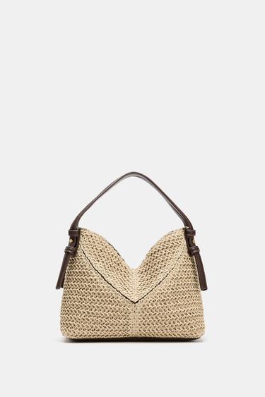 BRAIDED MINI TOTE BAG - Light beige by Zara - Image 0
