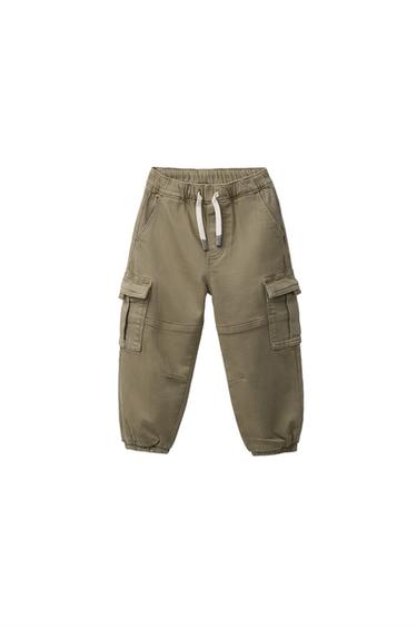 CALÇA JOGGER CARGO - Caqui da Zara