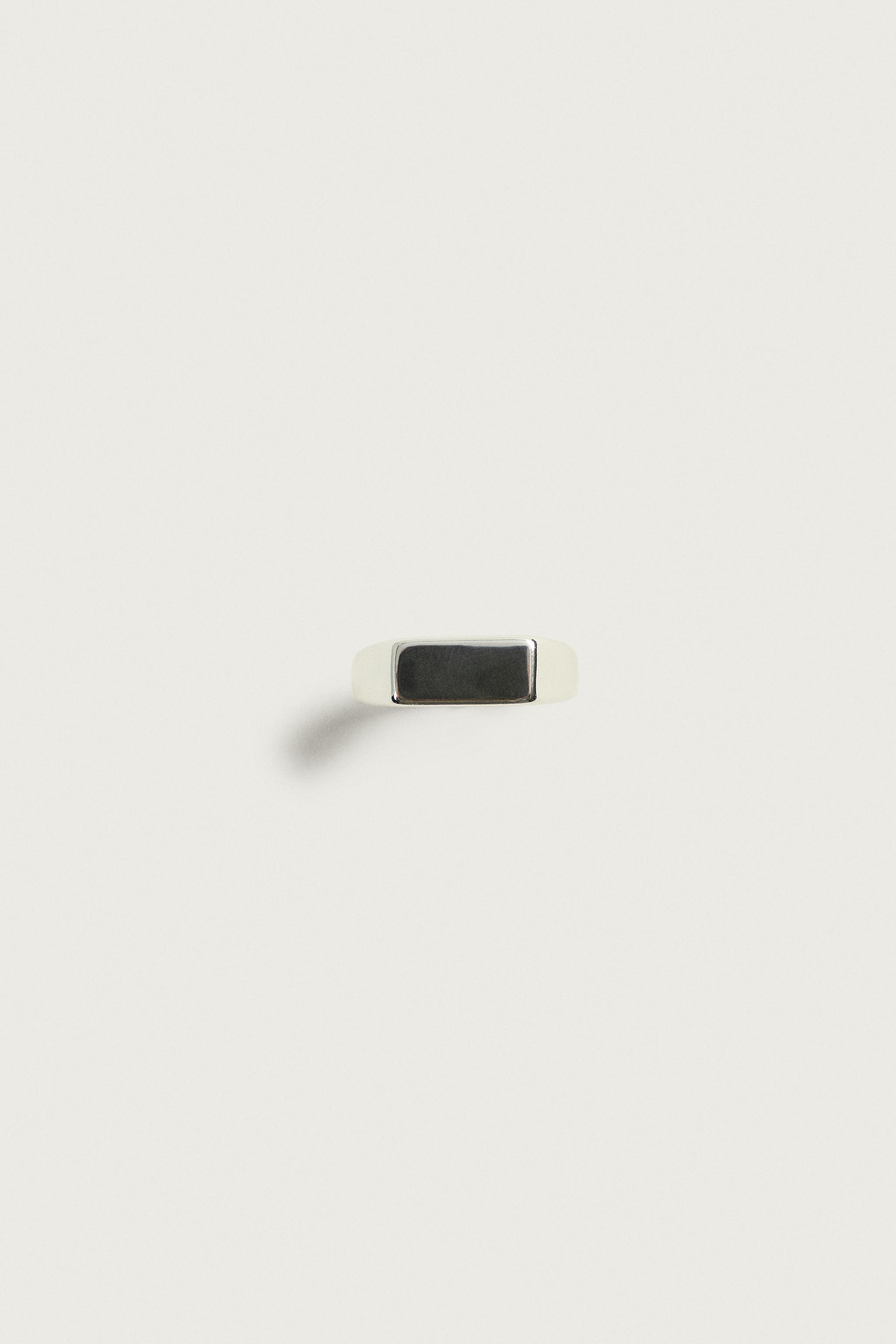 Мужские аксессуары Zara STAINLESS STEEL SIGNET RING — фото 3