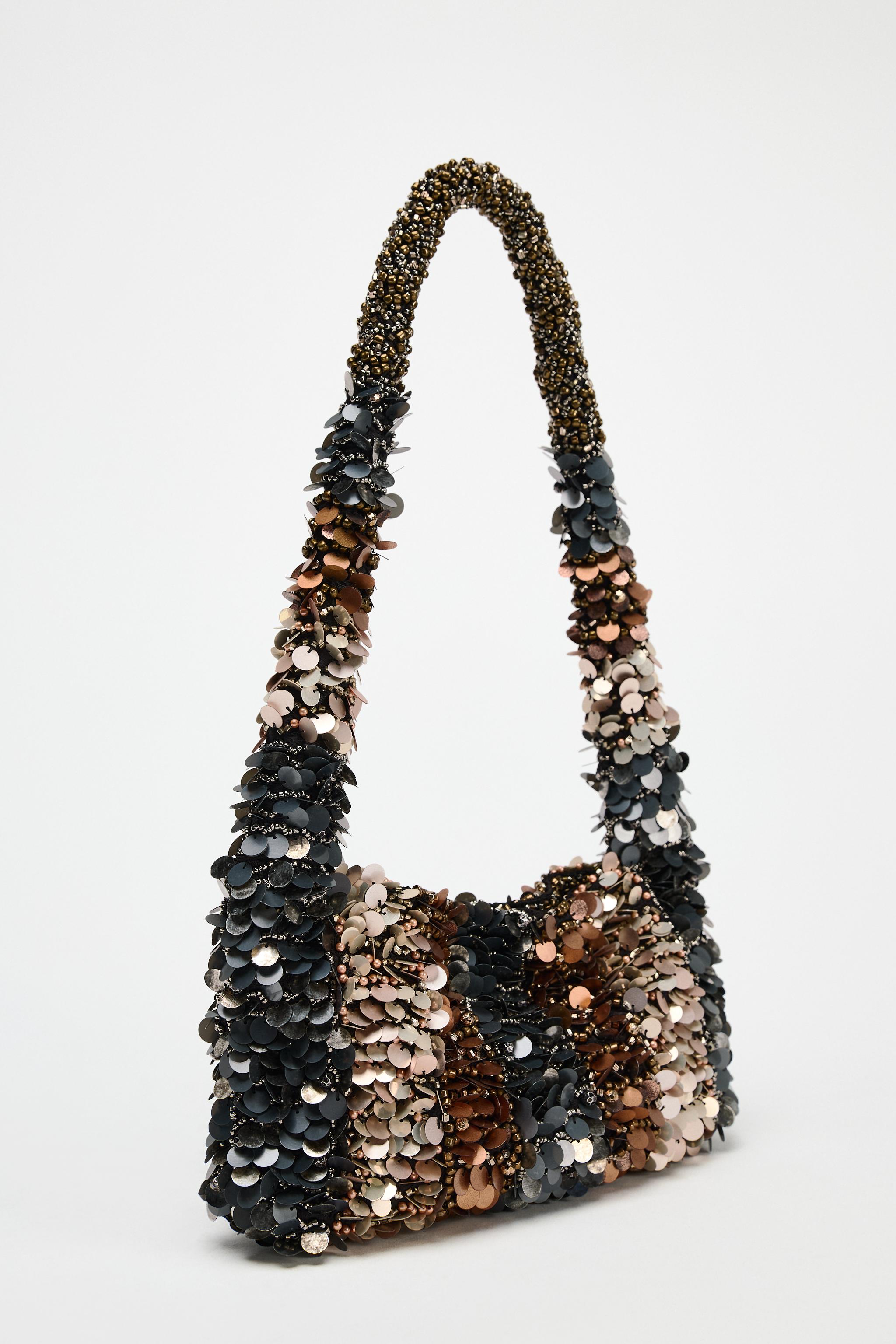 MULTICOLORED SEQUIN SHOULDER BAG - Multi-color | ZARA United
