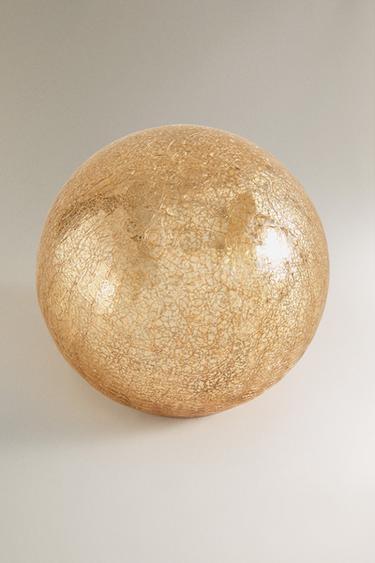 MEDIUM LED LIGHT BAUBLE CHRISTMAS DECORATION - Golden by Zara - Image 1