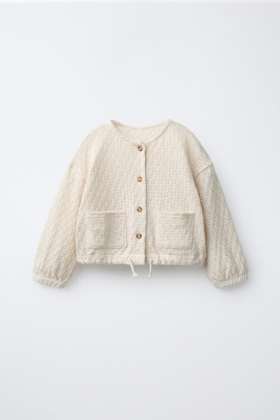 CHAQUETA PUNTO - Crudo medio de Zara - Imagen 0