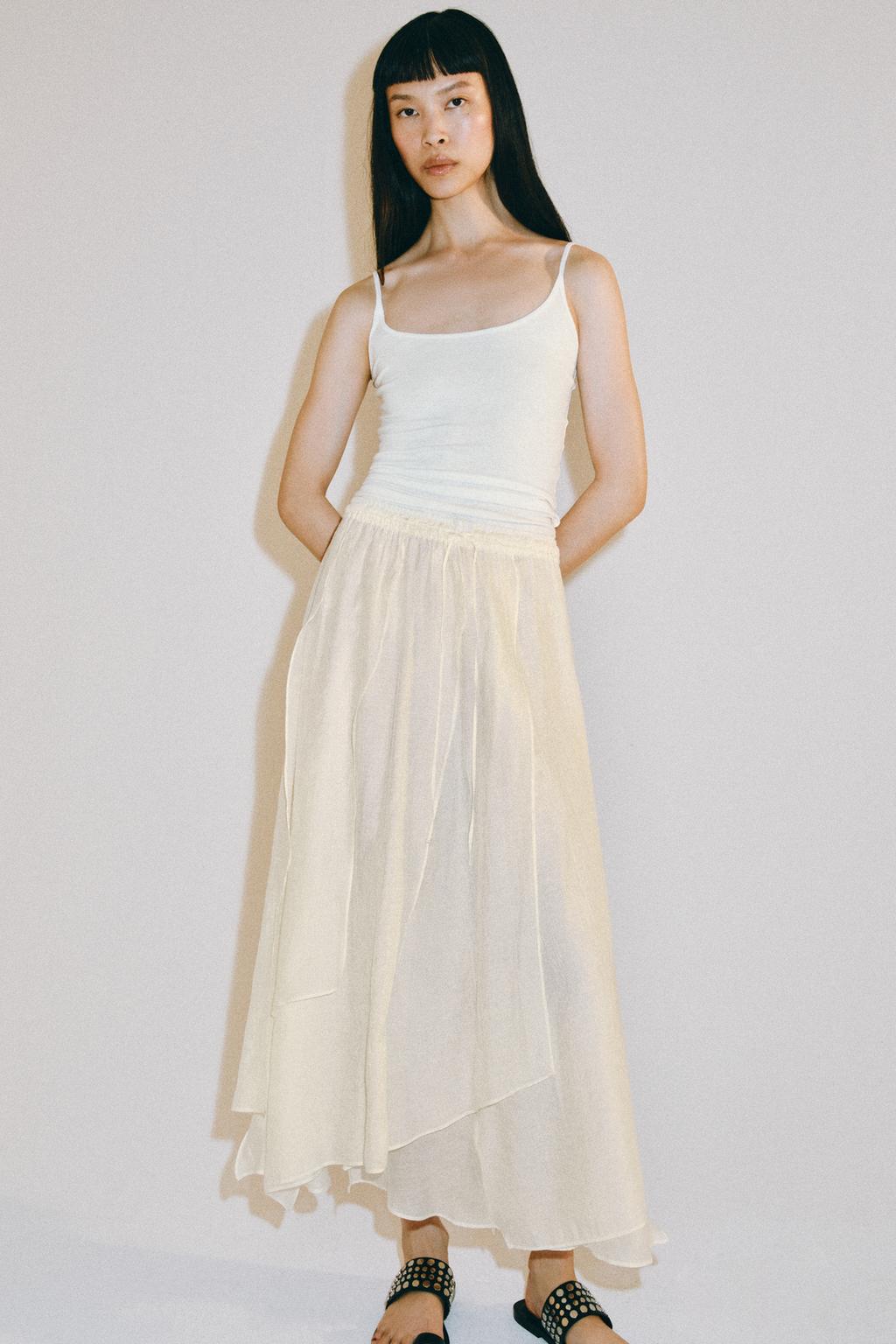 ZW COLLECTION FLOWY MIDI SKIRT - image 1