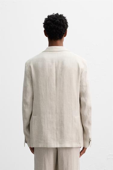 BLAZER DE COSTUME 100 % LIN - Sable de Zara - Image 2