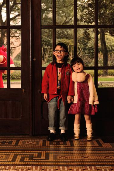 Zara 結構針織洋裝 - 紅色