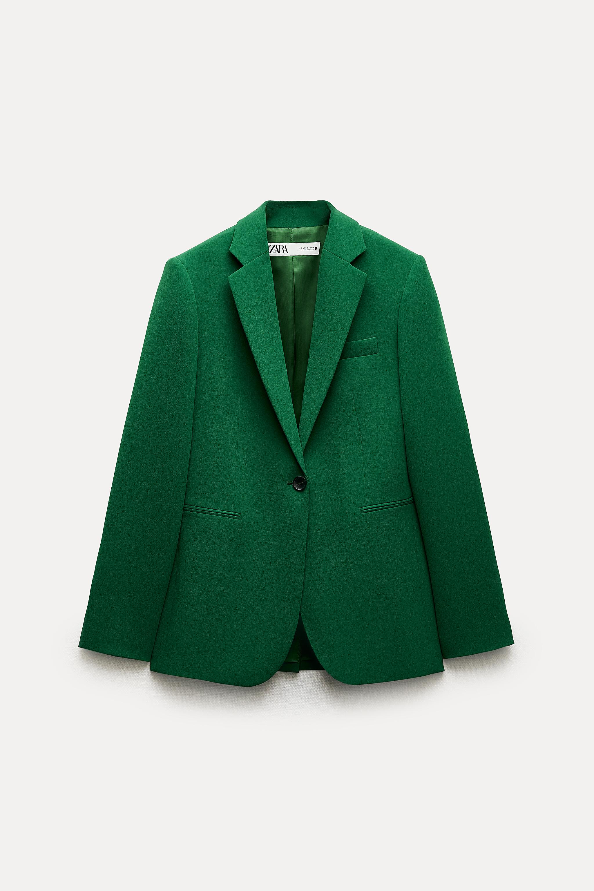 ZW COLLECTION TAILORED BUTTONED JACKET - Green | ZARA United States