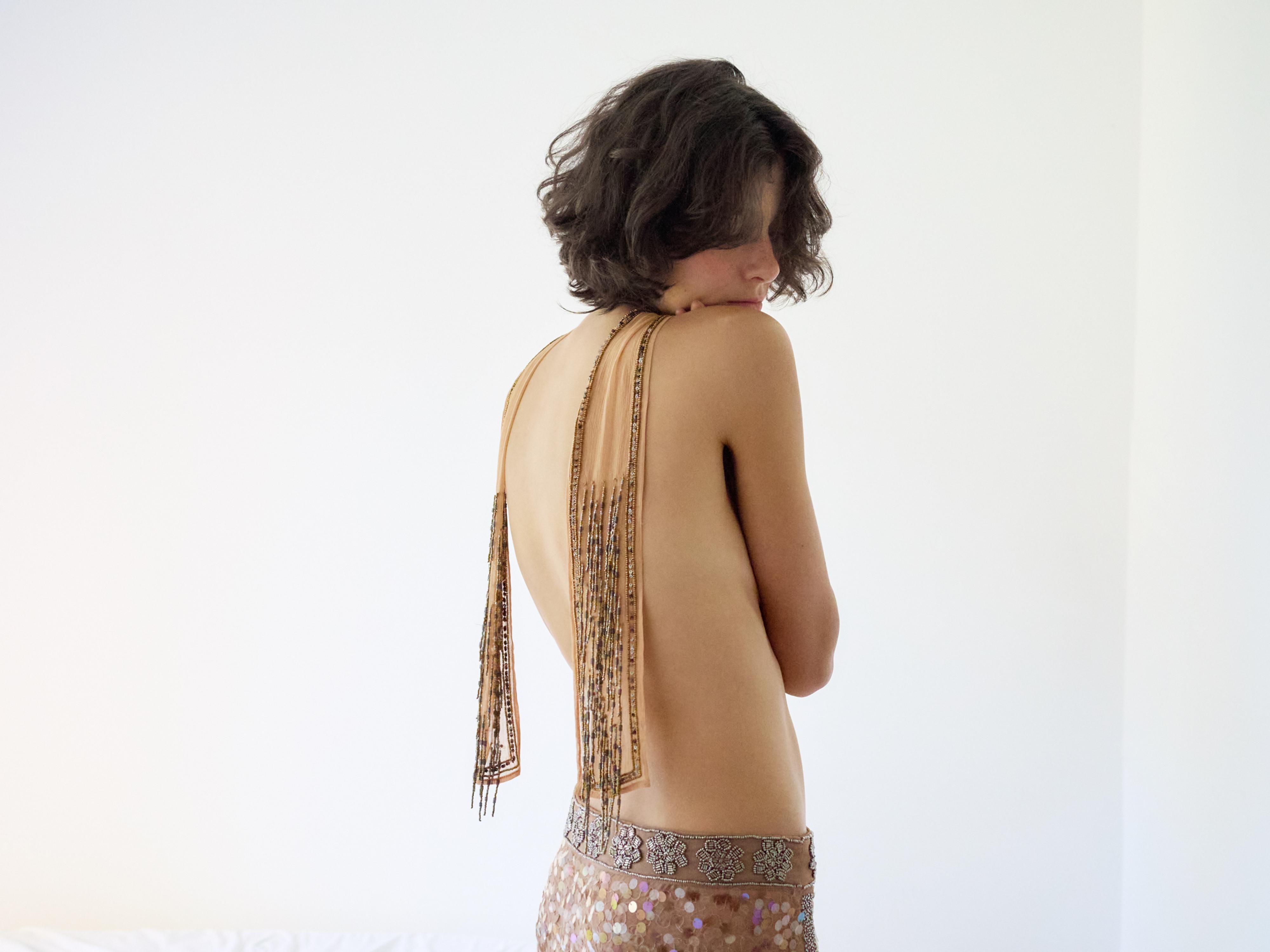 BEADED FRINGE MULTI-POSITION BANDANA