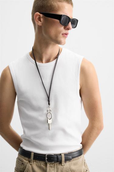 DÉBARDEUR CÔTELÉ - Blanc de Zara - Image 4