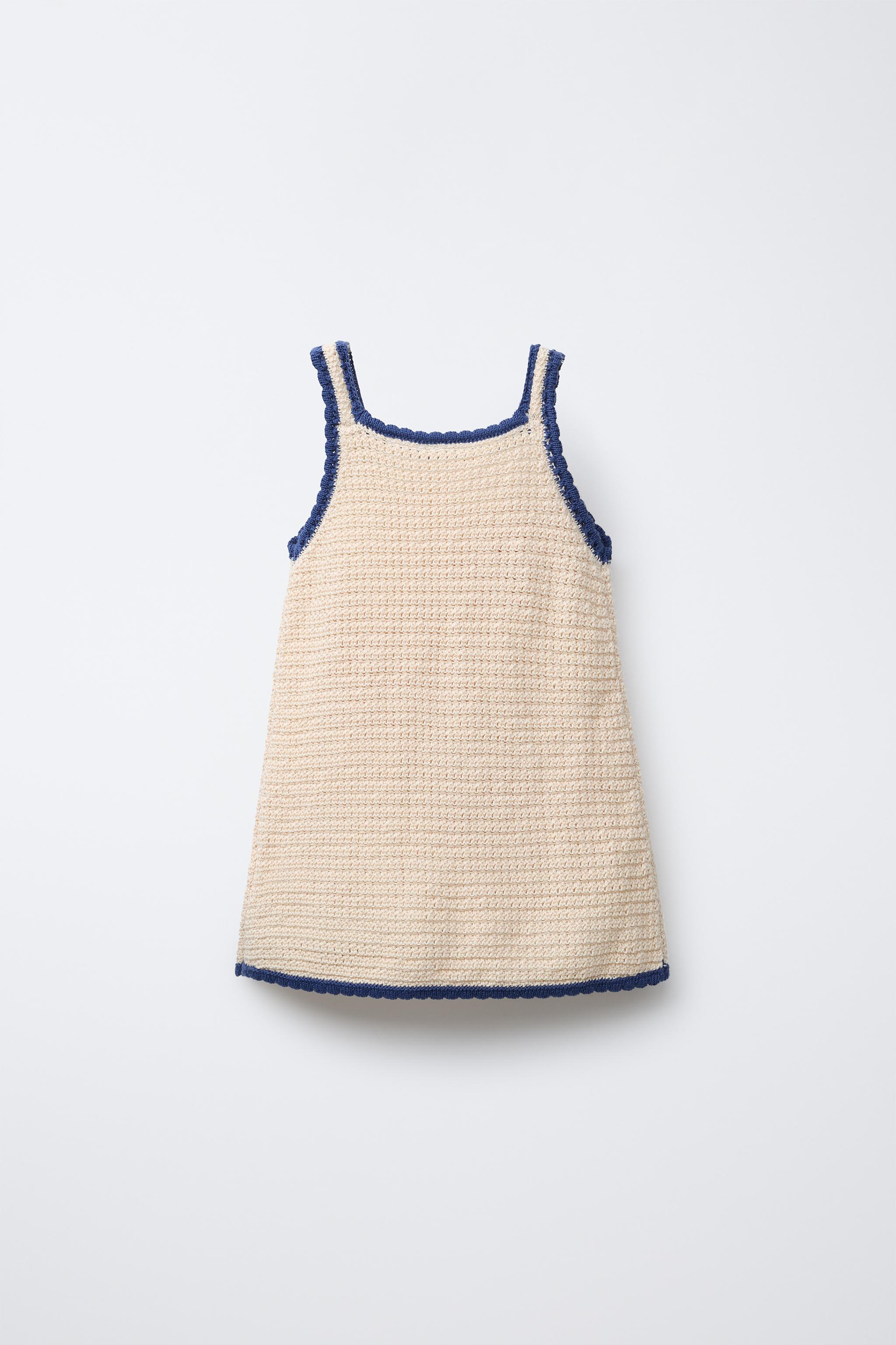 えび様 フラワー柄ニットワンピース - エクリュ/ レッド | ZARA Japan