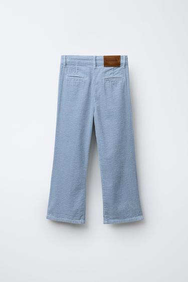 PANTALON DROIT EN VELOURS CÔTELÉ BENSIMON ® X ZARA - Bleu de Zara - Image 1