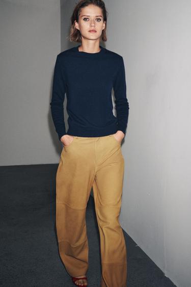 LONG SLEEVE 100% CASHMERE SWEATER - Ink blue by Zara - Image 0