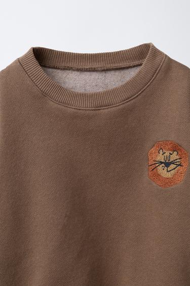 ENSEMBLE JOGGING SWEAT-SHIRT ET PANTALON JOGGER LIONS - Marron foncé de Zara - Image 2