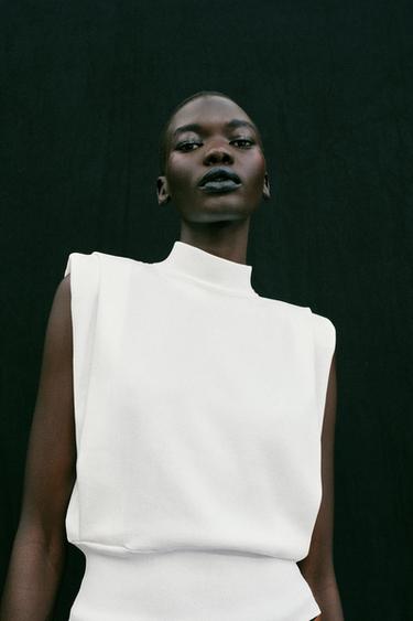 KNIT TOP WITH OPEN BACK - White by Zara