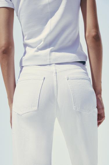 TRF MOM FIT HIGH-WAIST JEANS - White by Zara - Image 4