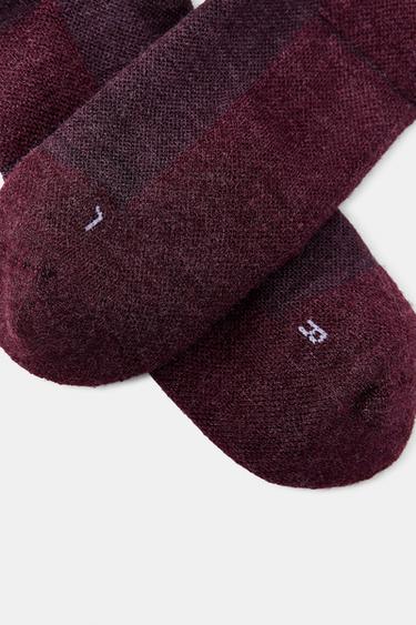 WOOL SKI SOCKS - Burgundy by Zara - Image 3