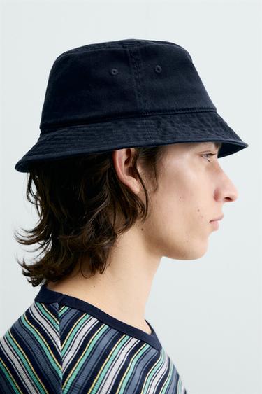 WASHED BUCKET HAT - Navy blue by Zara - Image 1