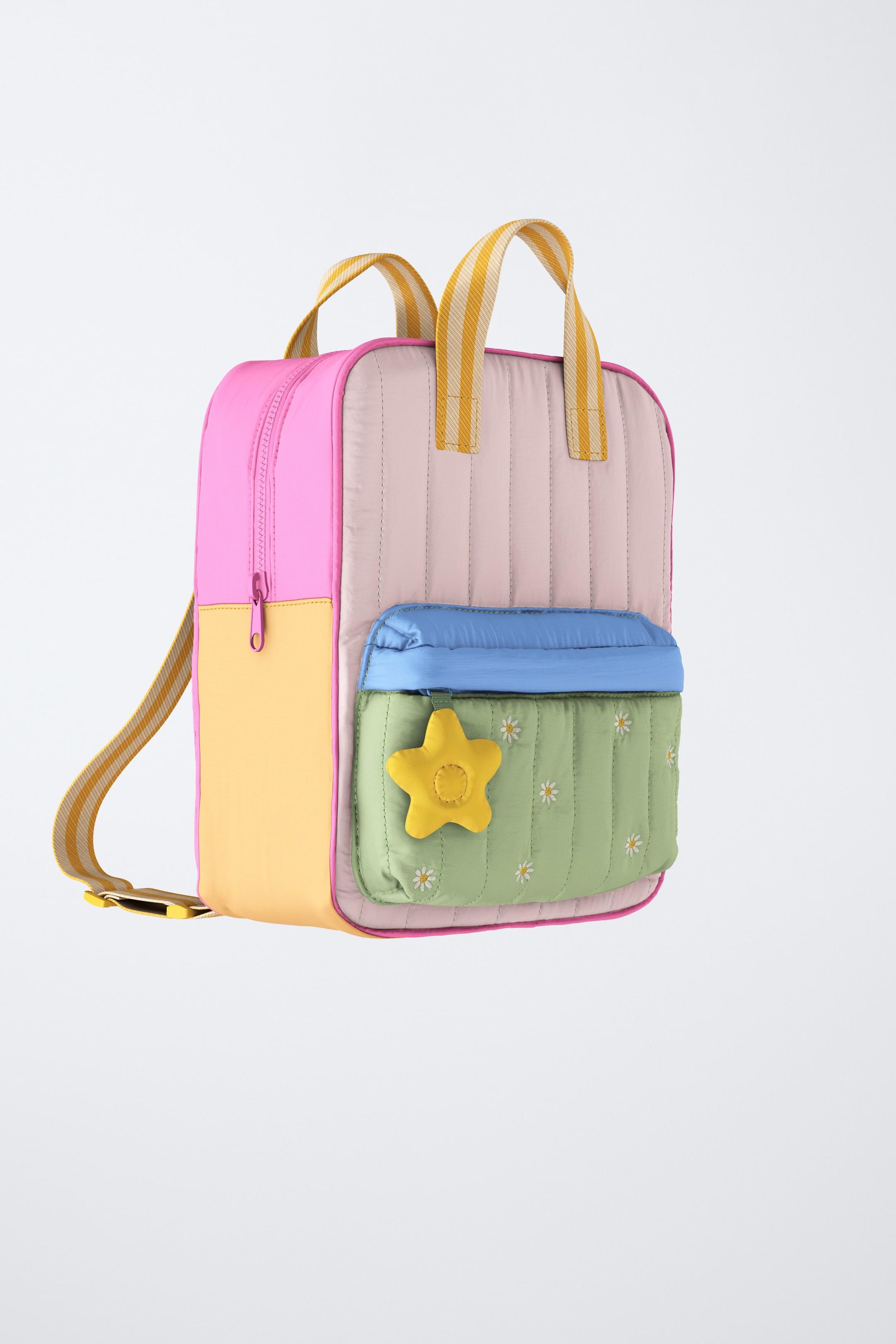 MULTICOLORED FLOWER BACKPACK - Pink | ZARA United States