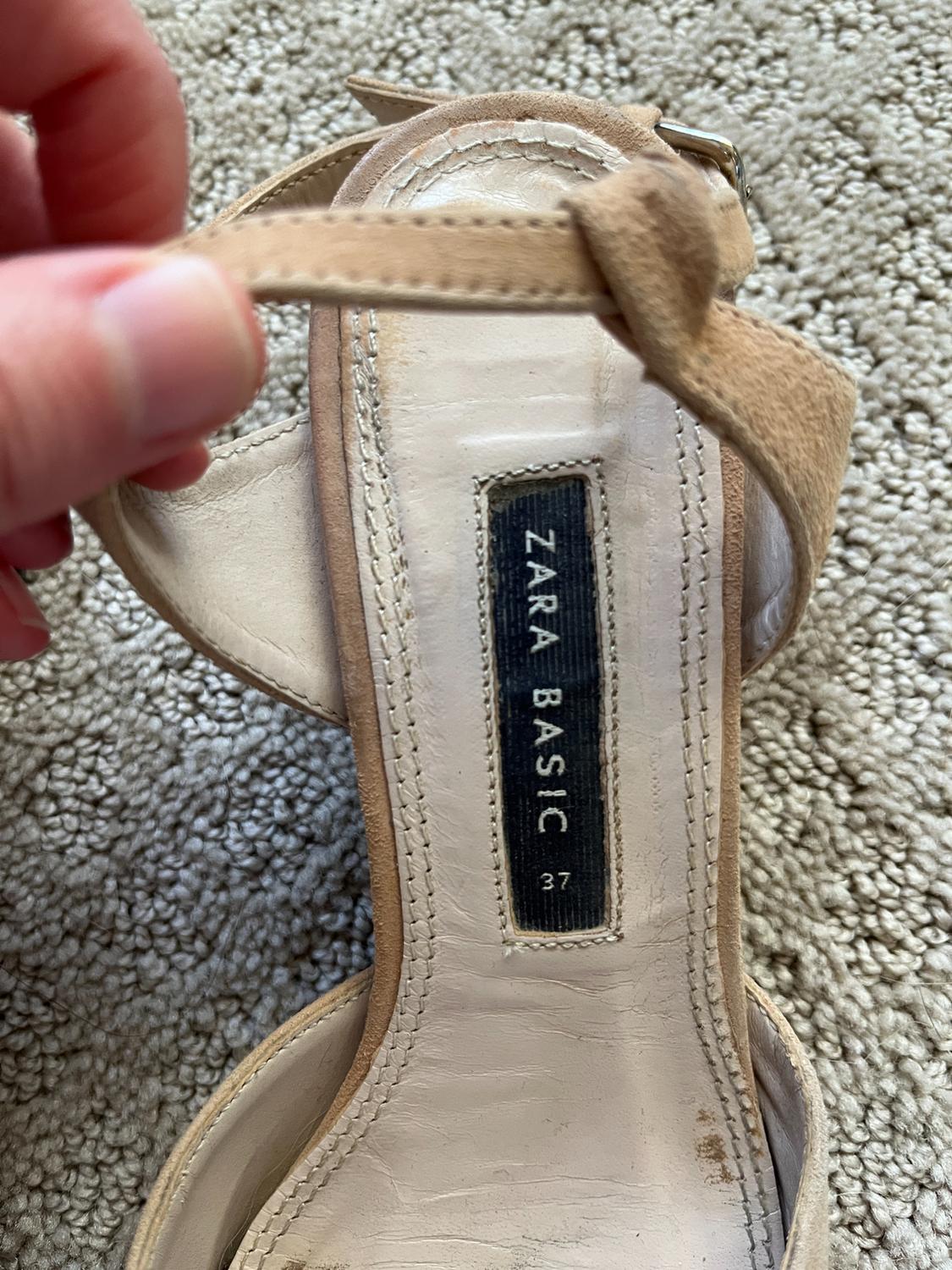 COMBINED MID-HEEL LEATHER SLINGBACK SHOES - Image 6