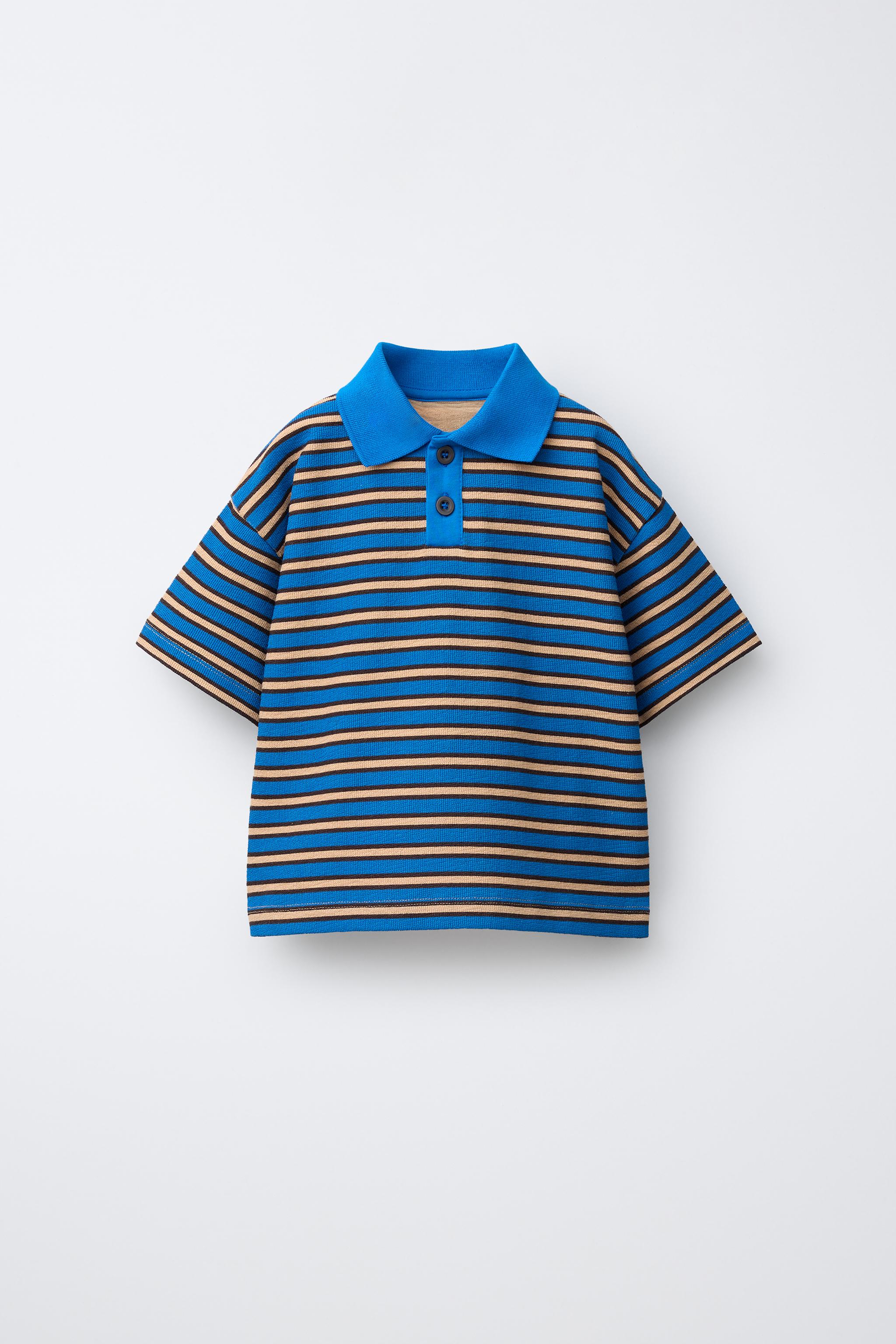 POLO EFFET ÉPONGE À RAYURES