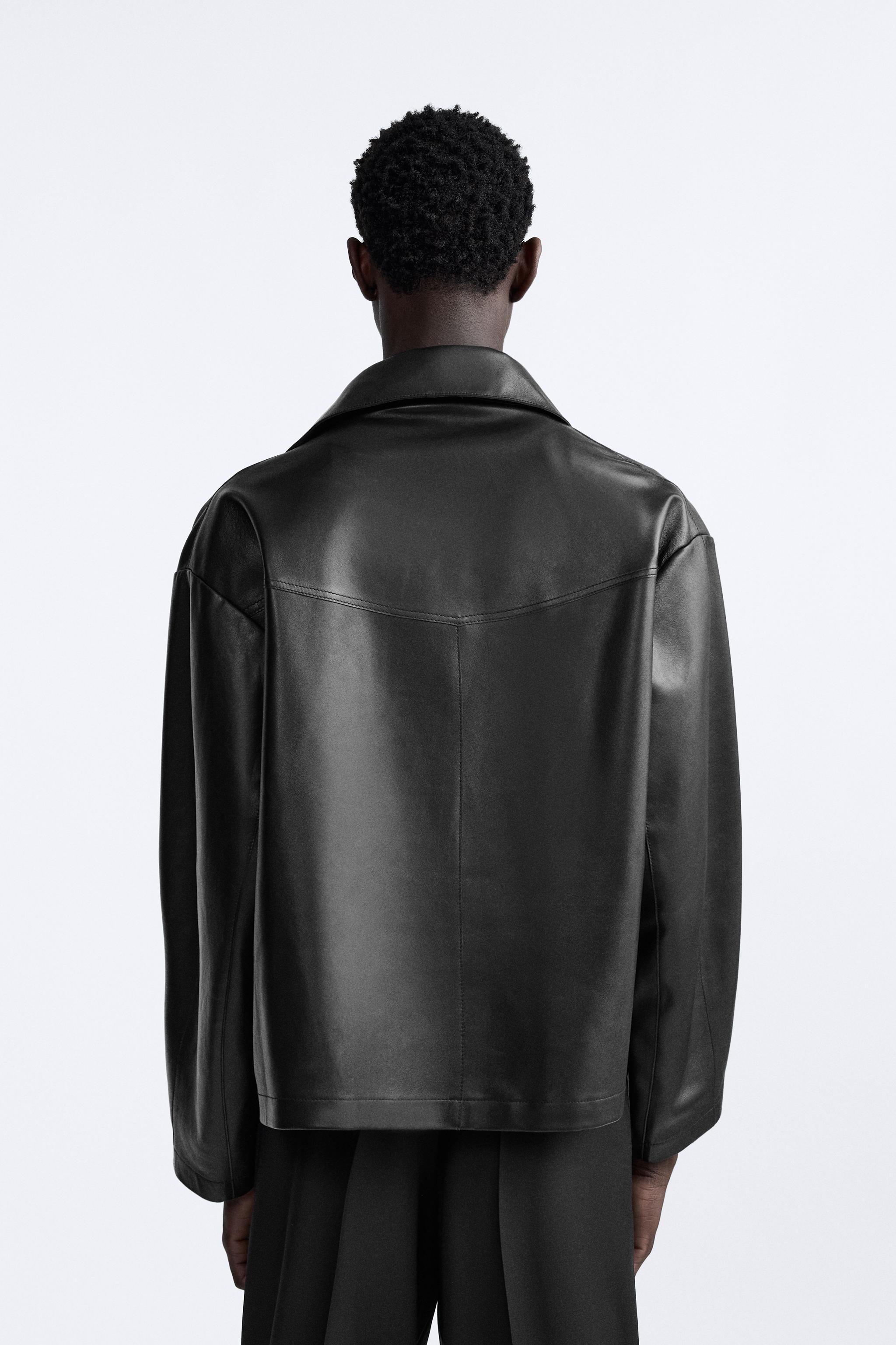 Zara leather jacket outlet australia