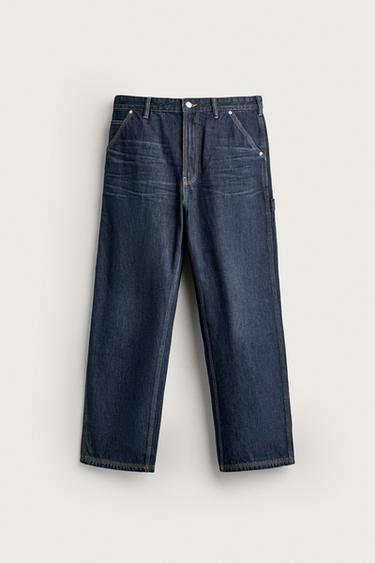 JEANS RELAXED FIT BOLSILLO CARPINTERO - Azul de Zara - Imagen 0