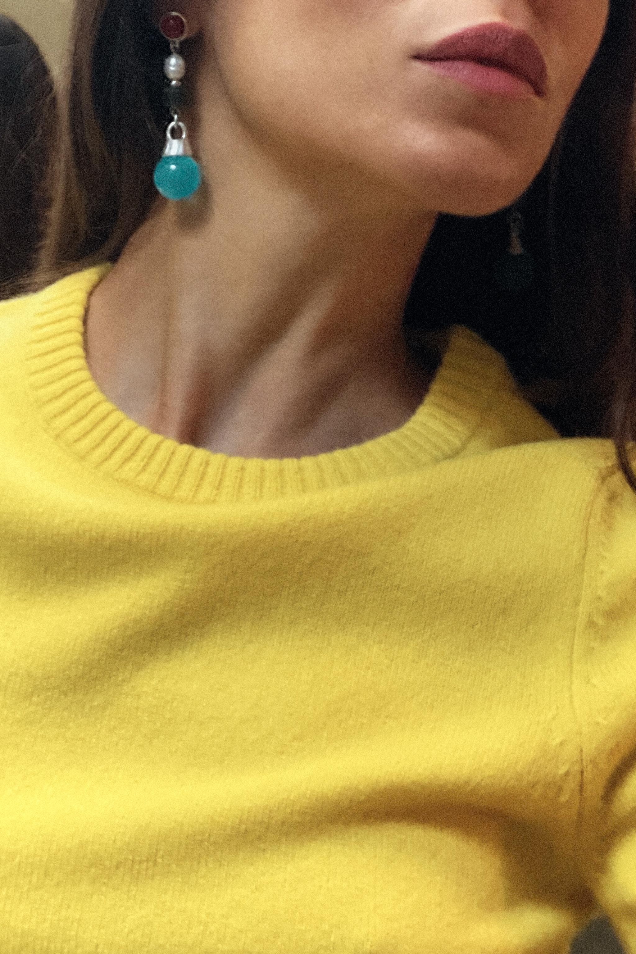 METALLOHRRINGE MIT STEIN - Silber | ZARA Deutschland / Germany 