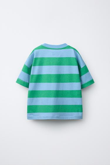 BUTTER PRINT STRIPED T-SHIRT - striped by Zara - Image 1